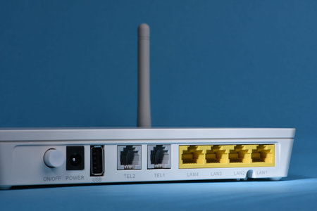 Wireless router close-up