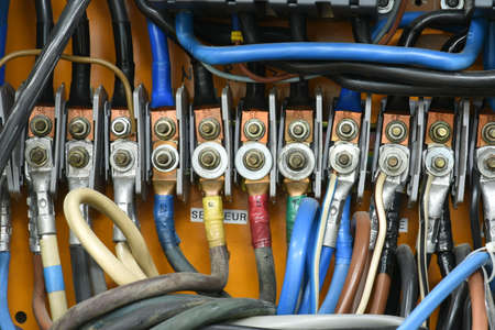 High voltage electric terminal connectionの写真素材