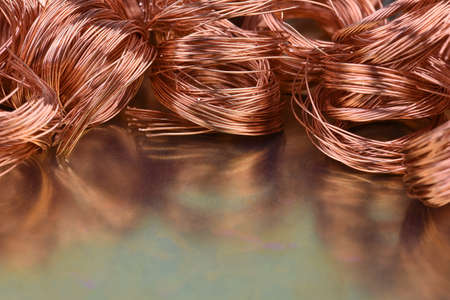 Scrap copper wire for recyclingの写真素材