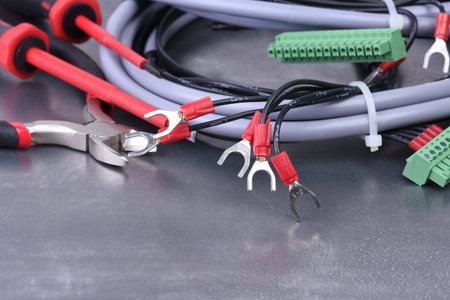 Electric cables with connector terminal and tools
