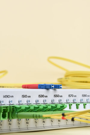 Data center equipment with optical fiber network information technology