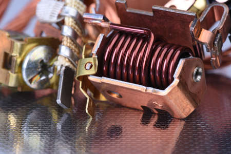 Copper element of electrical installationの写真素材