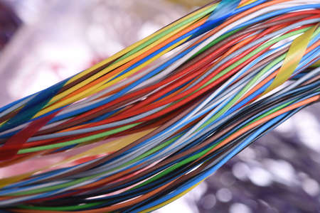 Swirl color electrical wire cableの写真素材