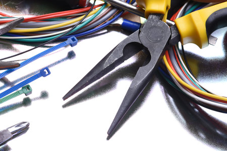 Tools for electrician and cables