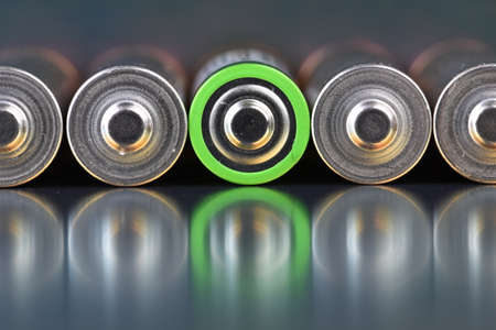Alkaline battery aa size with leader single oneの写真素材