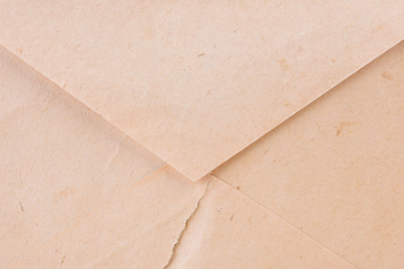 Opened old envelope closeup