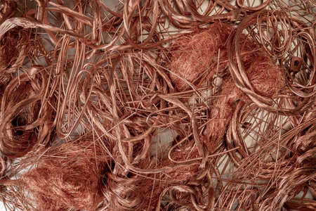 Copper wire raw materialsの写真素材