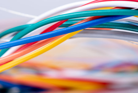 Colorful electrical cable network energy technology