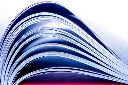 Open book pages macro with toned background