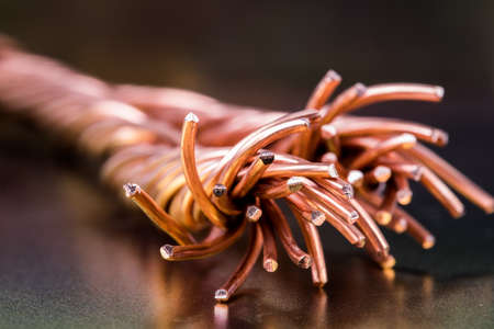 Copper wire, stock market raw materials industry conceptの写真素材