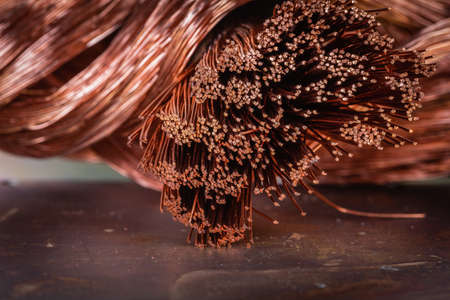 Copper wire stock market raw materials industryの写真素材