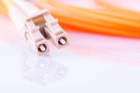 Multi mode fiber optical patch cord with LC plug connector