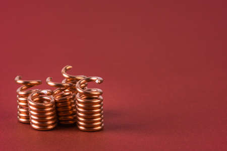 Copper Wire, Raw Materials Production and Manufacturing Conceptの写真素材