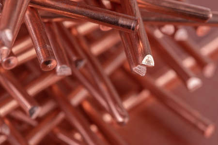 Copper wire, raw material energy industryの写真素材