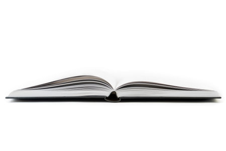 Open book isolated on white background