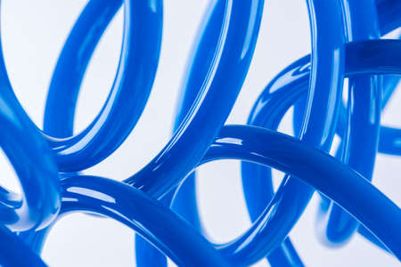 High pressure air pneumatic hose close-upの写真素材