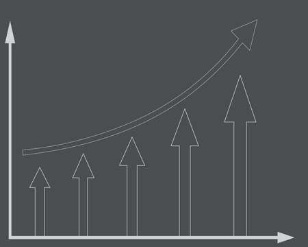 financial schedule graphのイラスト素材