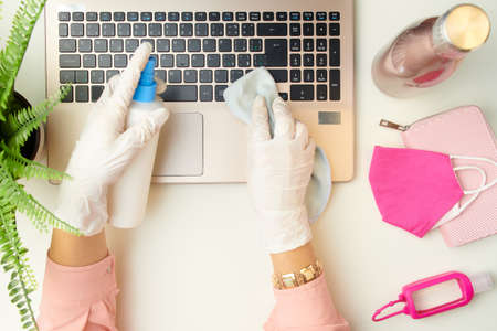 flat lay with piggy bank, string bag full of groceries - eggs, pear, milk, pumpking, lemon, yogurt, receipt and euro coins on white background.の写真素材