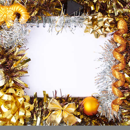 Merry Christmas. flat lay with christmas balls on purple background.の写真素材