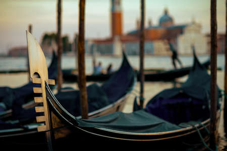 landscape with basilica di santa maria della salute and grand canal in Venice, Italy.の写真素材