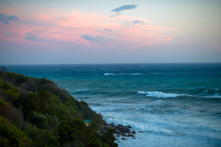 landscape with basilica di santa maria della salute and grand canal in Venice, Italy.の写真素材
