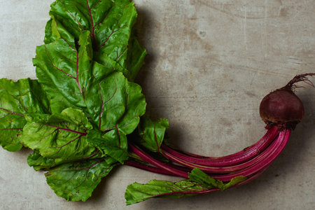 autumn flat lay with beetroot.