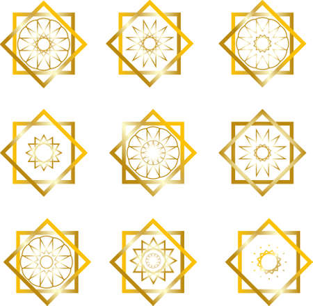 Islamic border to make a greeting card, banner or posterのイラスト素材