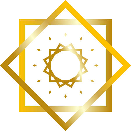 Islamic border to make a greeting card, banner or posterのイラスト素材