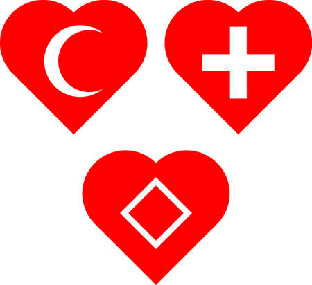 Universal Health Symbols With Heartのイラスト素材