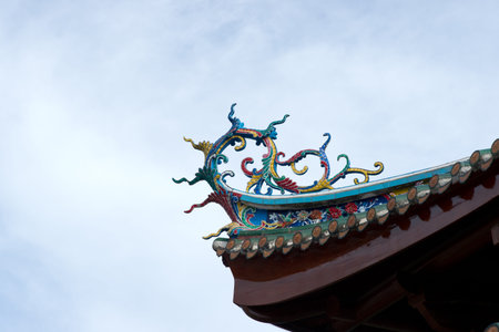 Eave close up of chinese temple