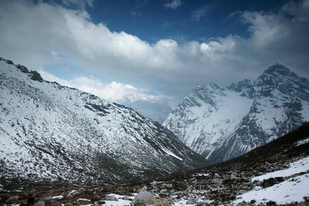 Snow mountain in sichuan of chinaの写真素材