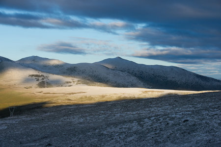 Scenery of sichuan plateau in sunrise sunshine