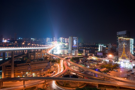 Night view of city,chongqing,chinaのeditorial素材