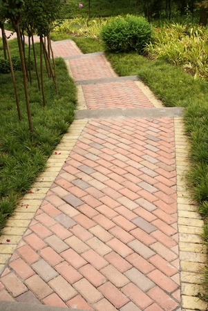 Path in parkの写真素材