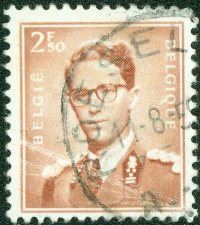 BELGIUM-CIRCA 1965 A stamp printed in Belgium shows image of a leader man, circa 1965のeditorial素材