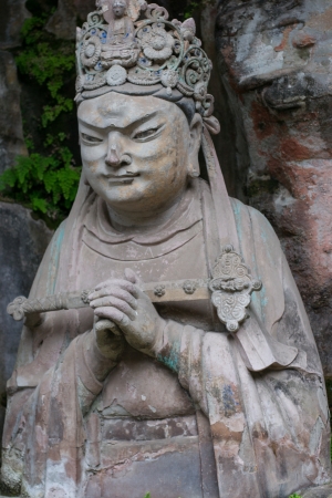 DAZU TOWN CHONGQING CHINA - APRIL 15  Ancient Buddhist Hillside Rock Carvings, Ten Austerities of Liu Benzun - April 15,2012, Baodingshan temple, Dazu town, Chongqing, Chinahongqing, Chinaのeditorial素材