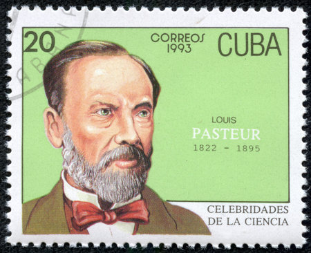 CUBA - CIRCA 1993  a postage stamp printed in Cuba showing an image of Louis Pasteur, circa 1993 