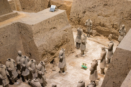 Qin dynasty Terracotta Army, Xi an, Chinaのeditorial素材