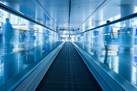 escalator, interior of airport