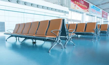 Empty Chair in airportのeditorial素材
