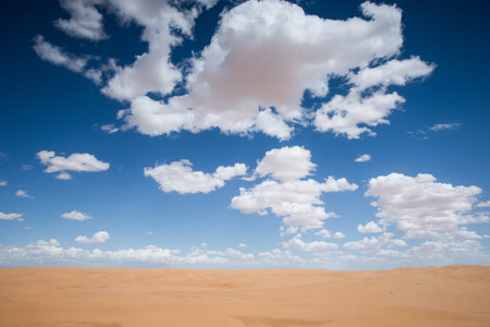 Tengger desert scenery,Inner Mongolia, Chinaの写真素材