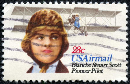 UNITED STATES OF AMERICA - CIRCA 1980: a stamp printed in the United States of America shows Blanche...