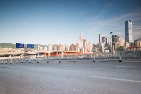 chongqing cityscape in the financial districtのeditorial素材