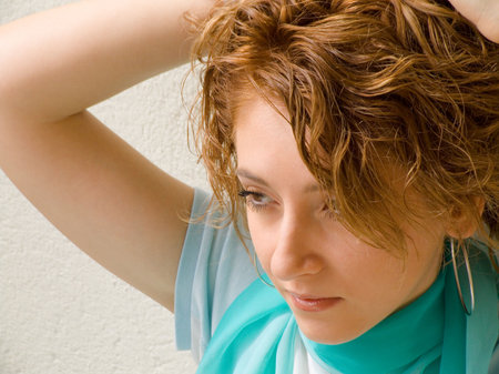 Red hair young woman