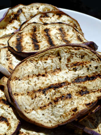 Grilled slices of eggplantの写真素材