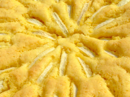 Close-up of a fresh homemade apple cakeの写真素材