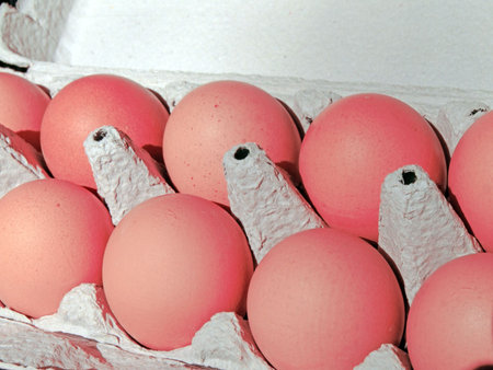 Close-up of some fresh eggs