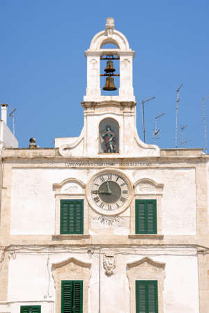Detail of Polignano a Mare Town Hall  Palazzo dellの写真素材