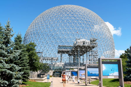 Montreal, Canada - August 9, 2008: the geodesic dome called Montreal Biosphere is a museum in...