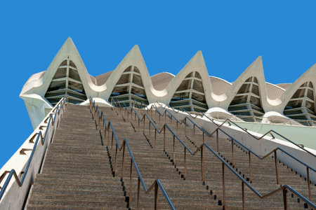 Valencia, Spain - June 01, 2010  Museum of Sciences Principe Felipe in Valencia, detail of the...